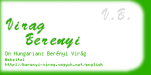 virag berenyi business card